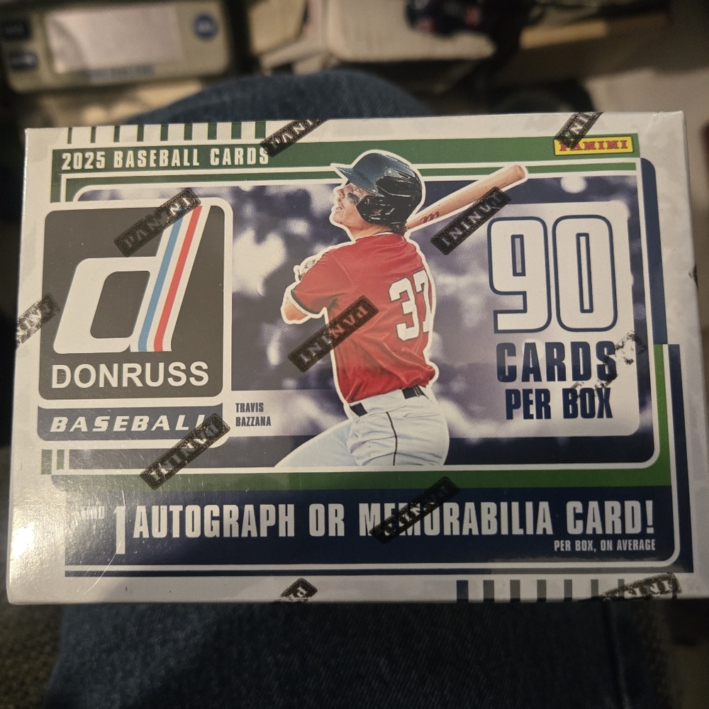 Panini Donruss Baseball Trading Cards Box - Red, Blue, Green